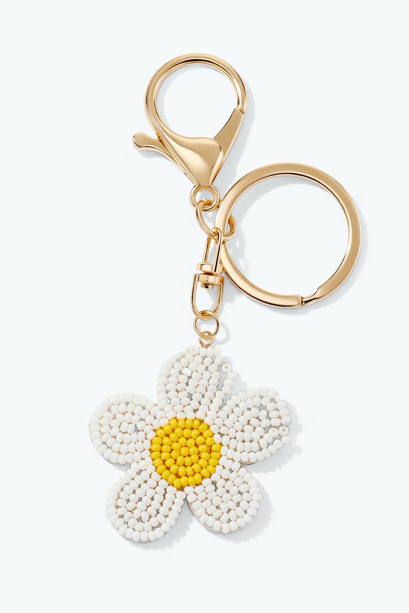 Porte-clés Fleur en perles de rocaille PC150SY