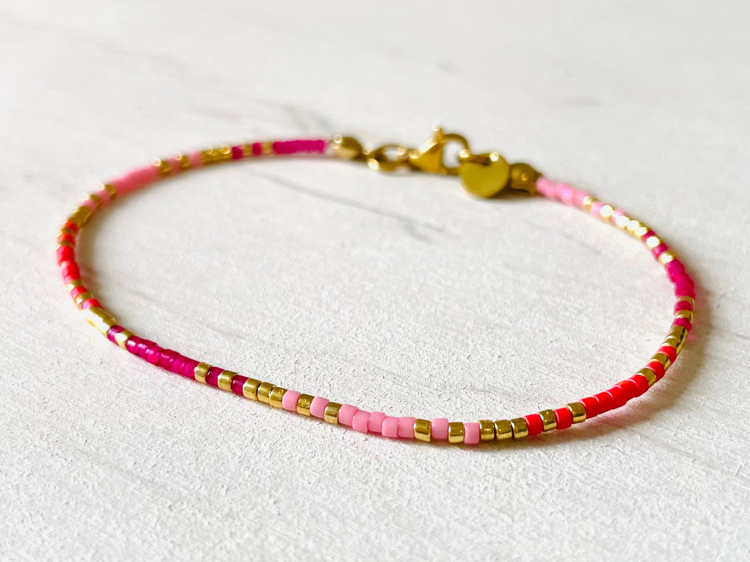 Bracelets acier inoxydable femme, bracelets perles N013