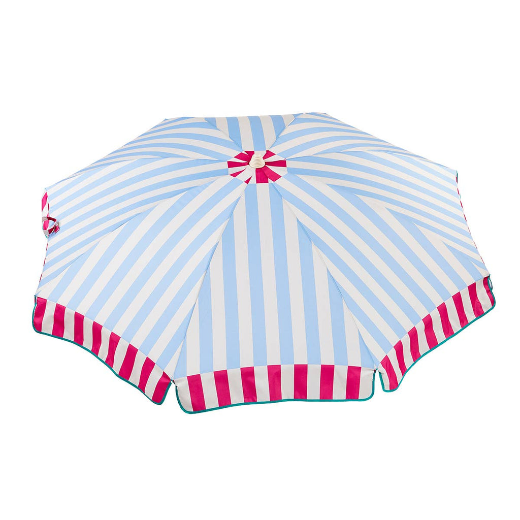 EZPELETA Parasol à rayures pour la plage ou le jardin.