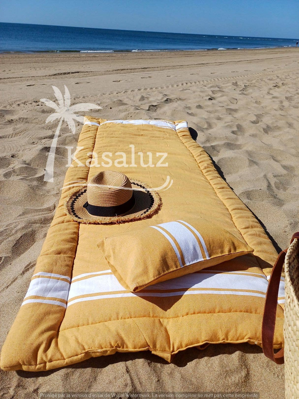 Coussin de plage gonflable Auténtica Curry 100% coton
