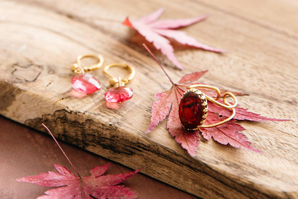 Bague Eugénie (large bague avec pierre naturelle ovale)