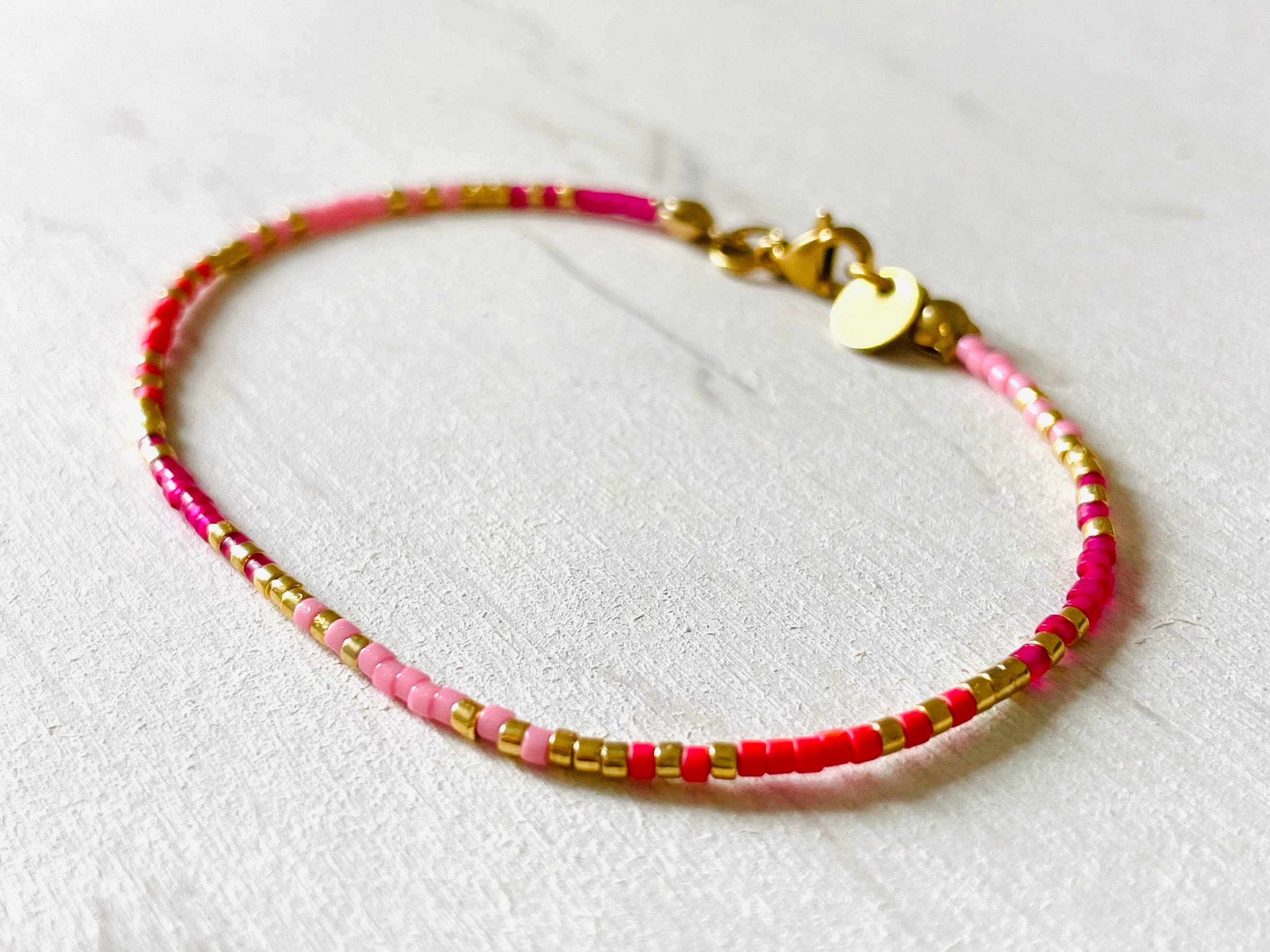 Bracelets acier inoxydable femme, bracelets perles N013