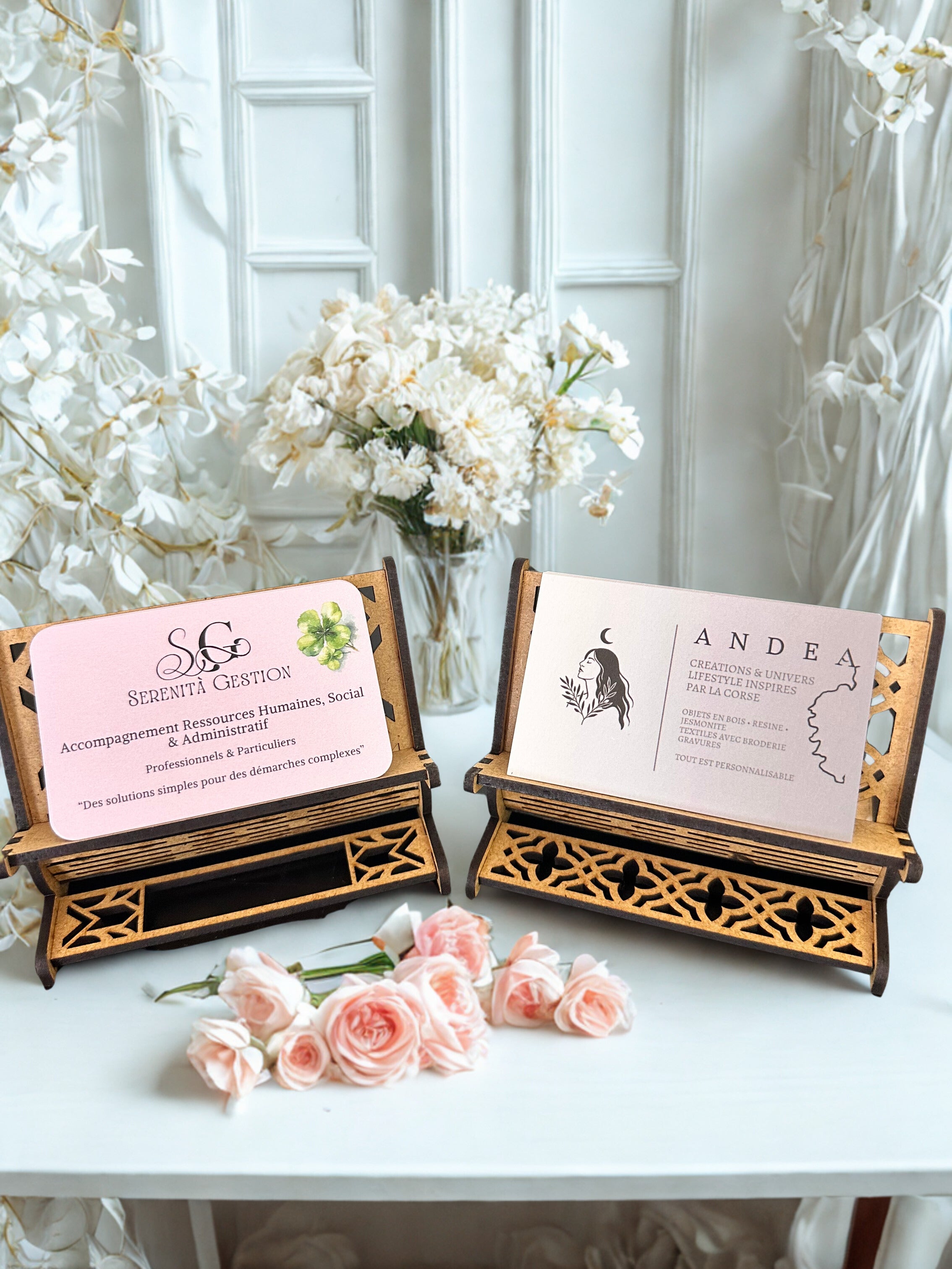Porte cartes de visite en bois