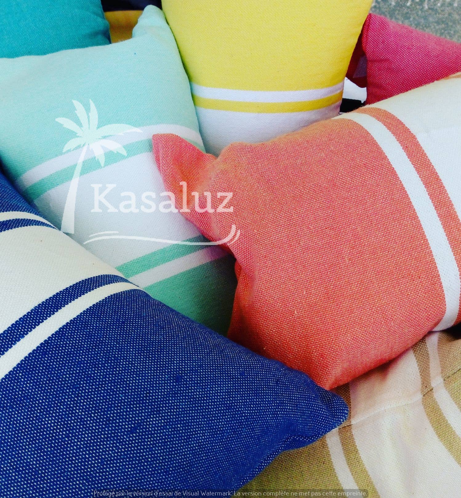 Coussin de plage gonflable Auténtica Corail 100% coton