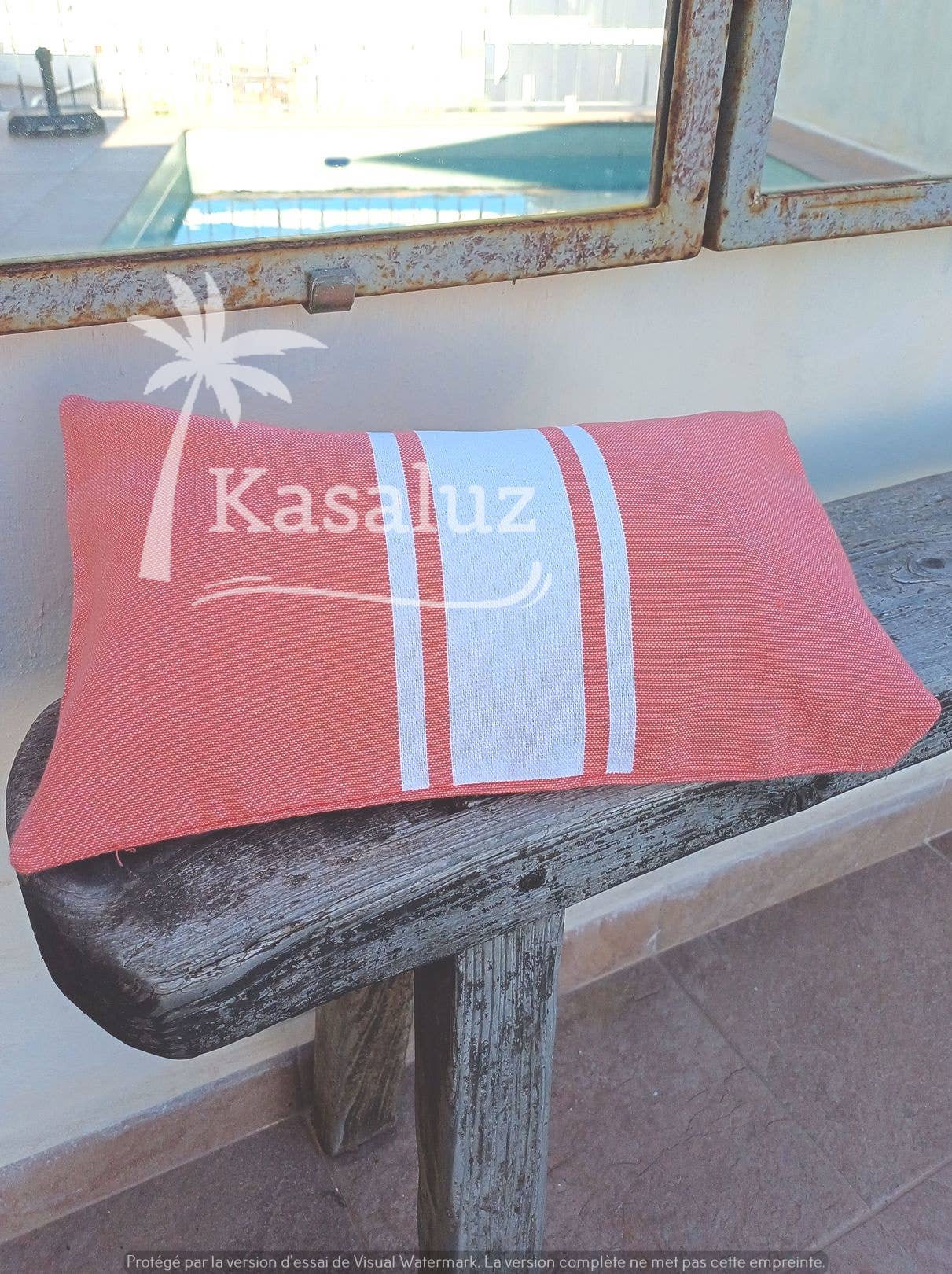 Coussin de plage gonflable Auténtica Corail 100% coton