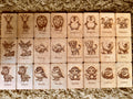 Jeu de memory / jeu de jumelage en bois – Animaux gravés