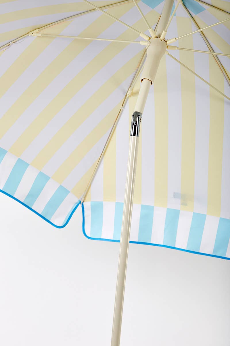 EZPELETA Parasol à rayures pour la plage ou le jardin.
