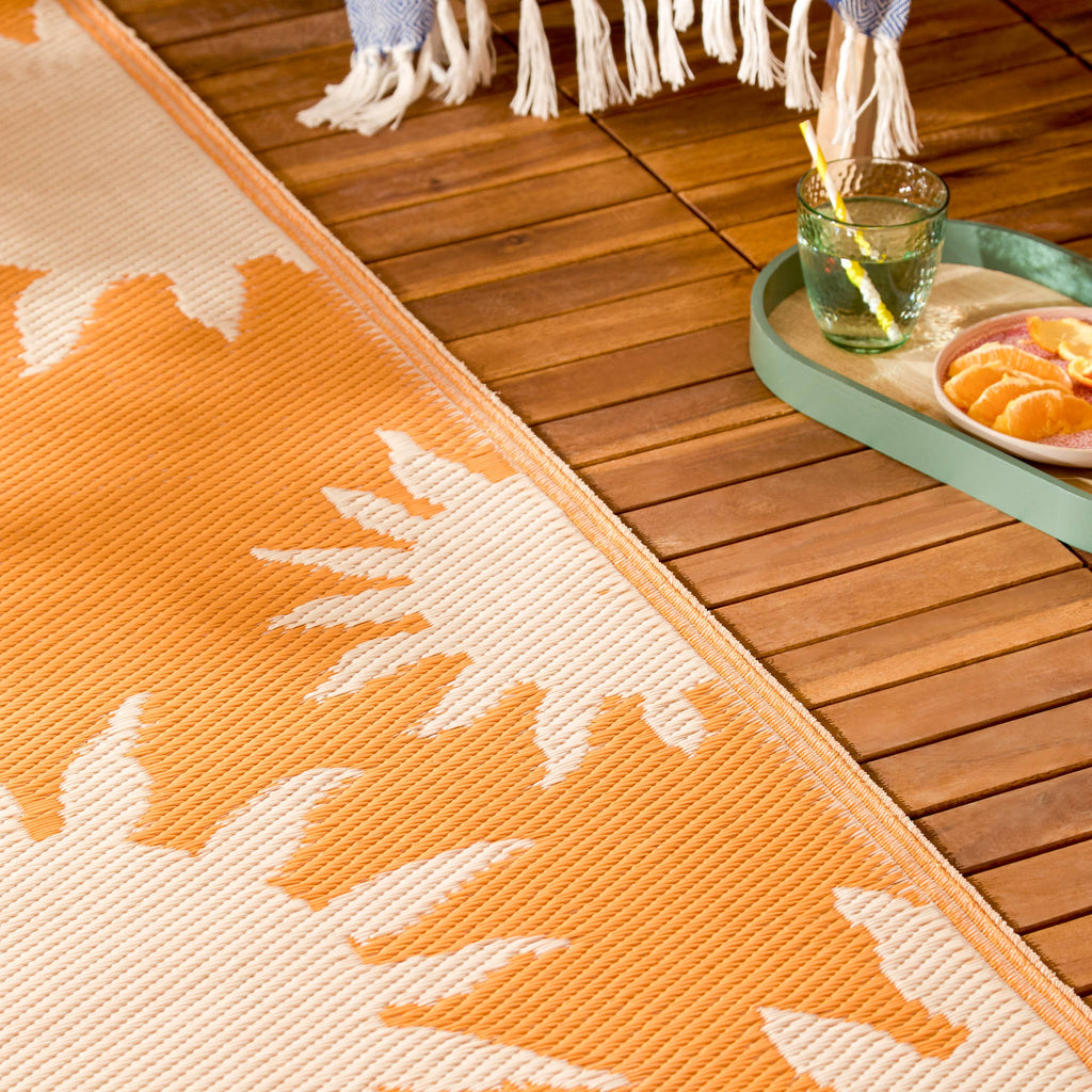 Tapis intérieur/extérieur Solstice d'été Jaune Lever de Soleil