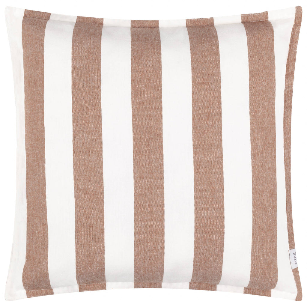 Coussin d’extérieur Hayle en coton couleur noyer