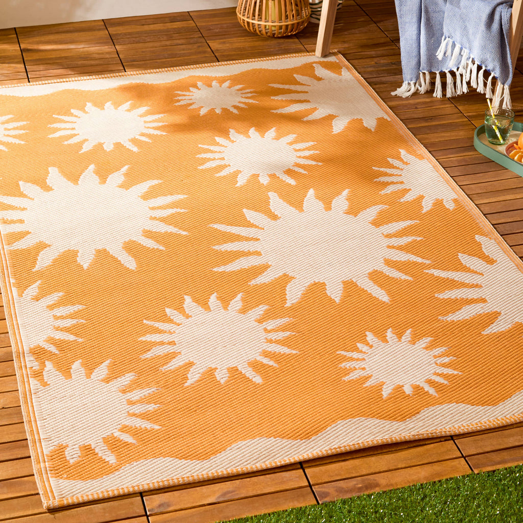 Tapis intérieur/extérieur Solstice d'été Jaune Lever de Soleil