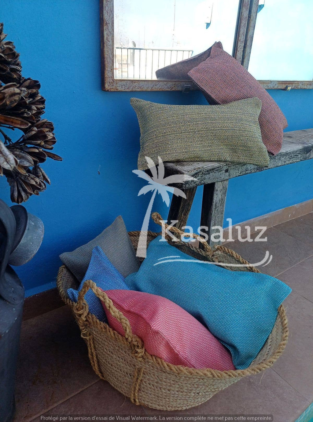Coussin de plage gonflable Bohémia Vert sauge