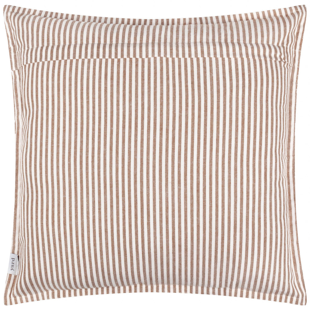 Coussin d’extérieur Hayle en coton couleur noyer
