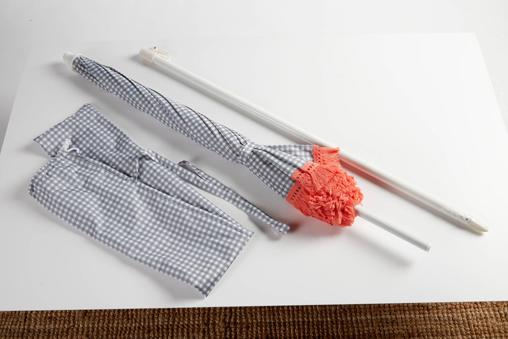 Parasol de plage EZPELETA BORA avec armature Vichy