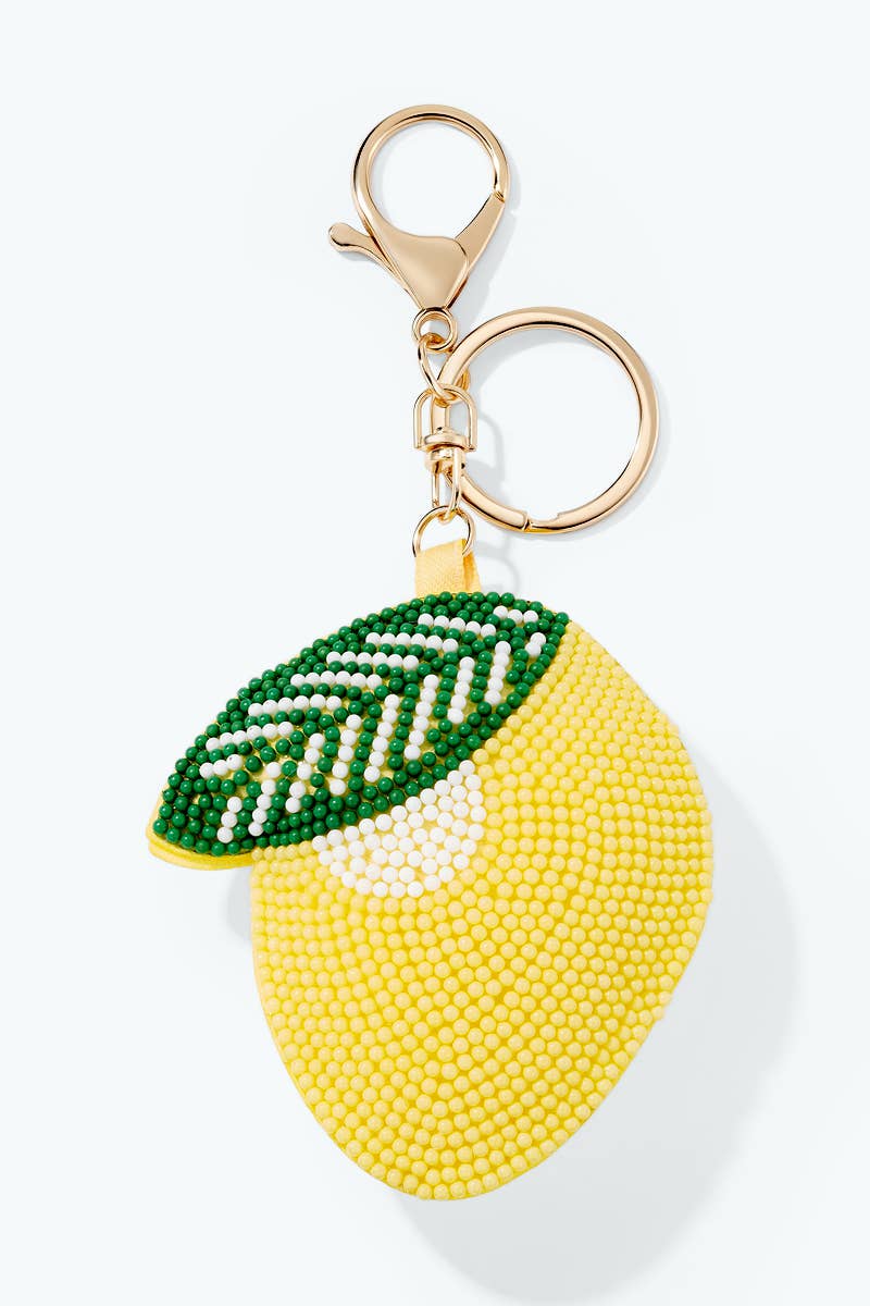 Porte-clés Citron en perles de rocaille PC159SY