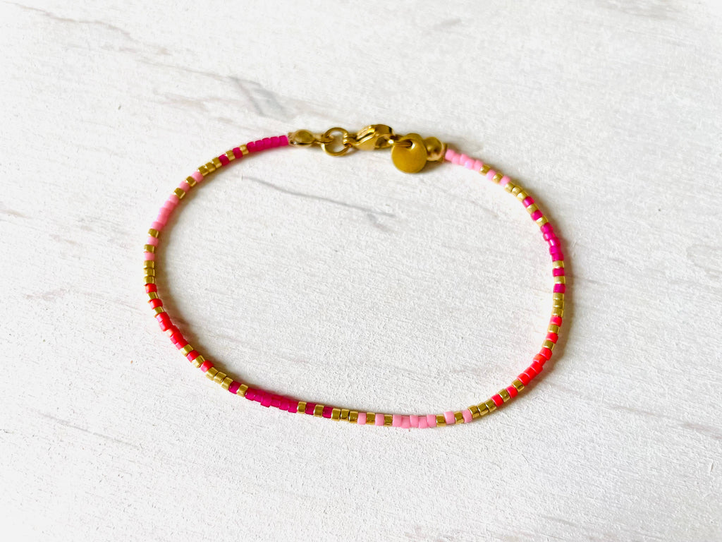 Bracelets acier inoxydable femme, bracelets perles N013