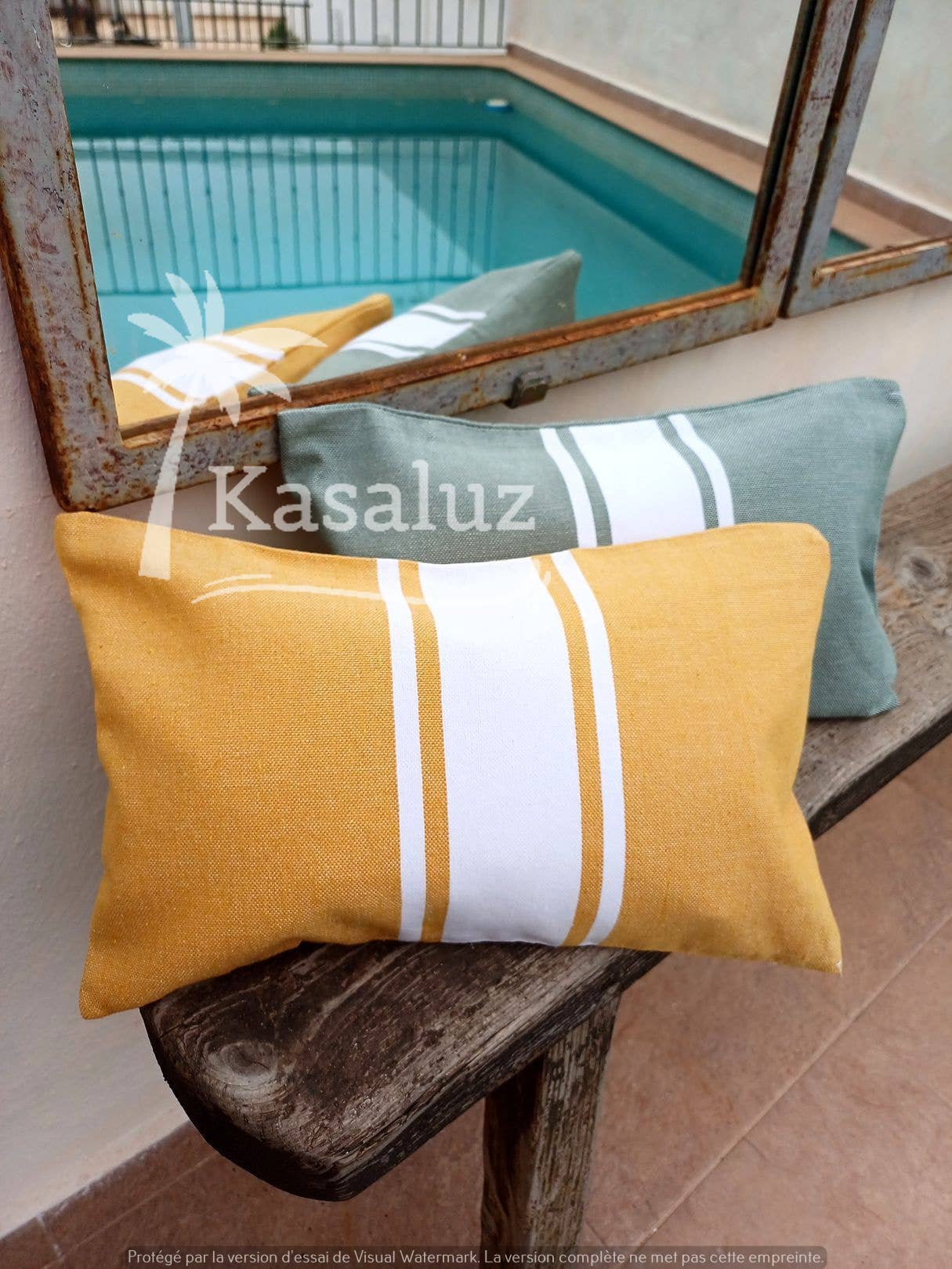 Coussin de plage gonflable Auténtica Curry 100% coton