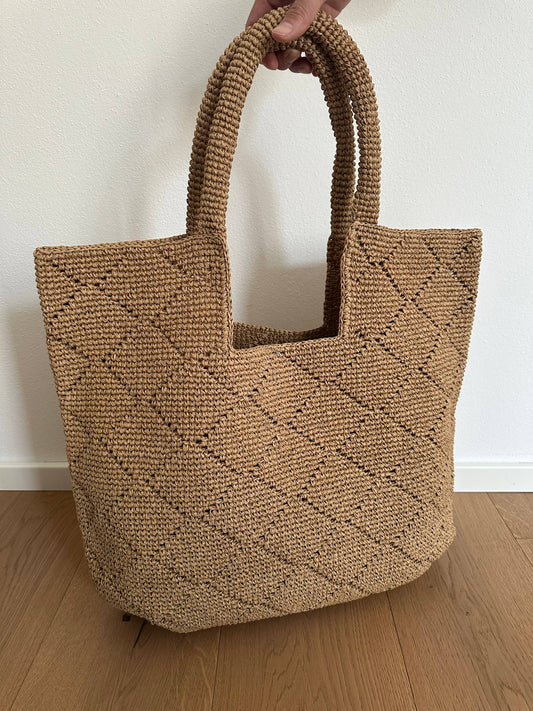 CLARISSA - tote artisanal en raphia - ANDEA