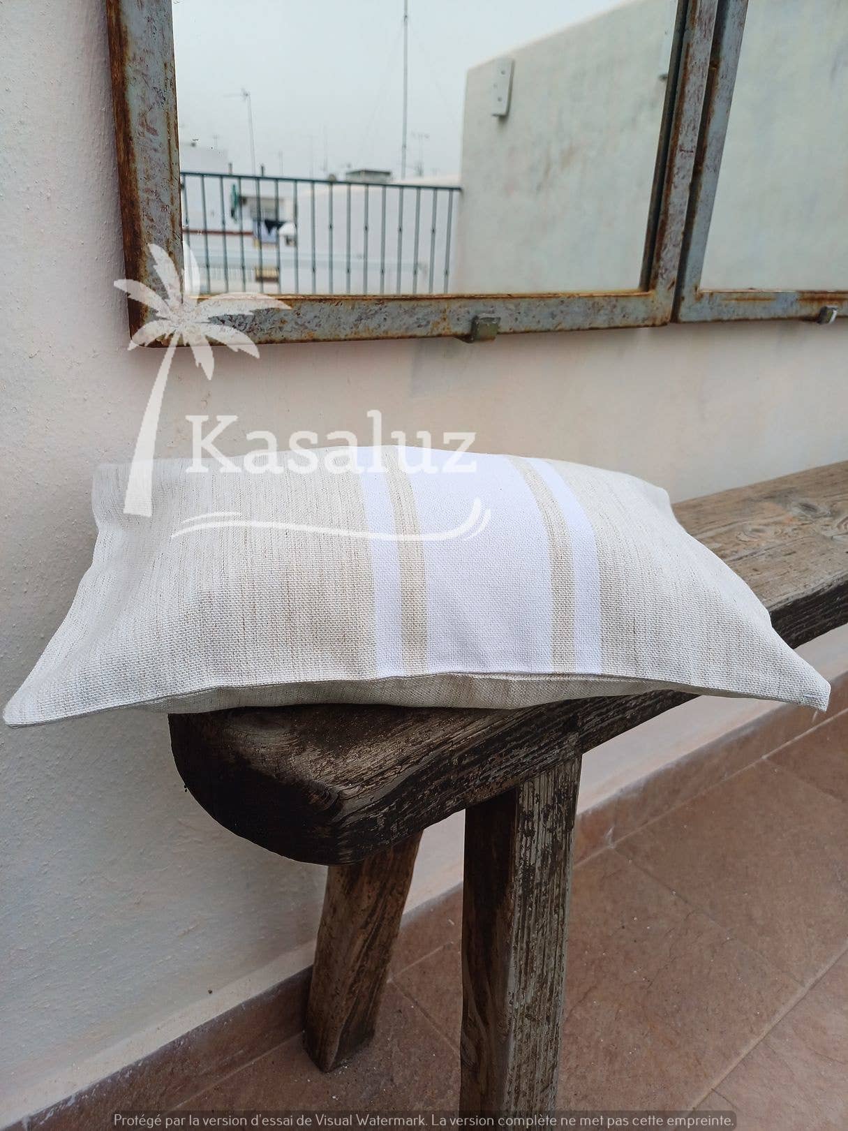 Coussin de plage gonflable Auténtica Beige 100% coton