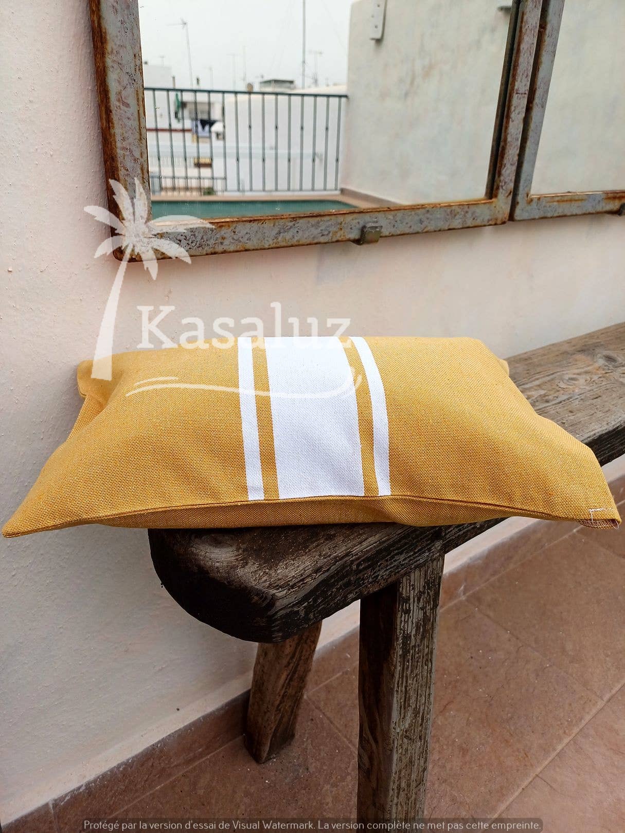Coussin de plage gonflable Auténtica Curry 100% coton